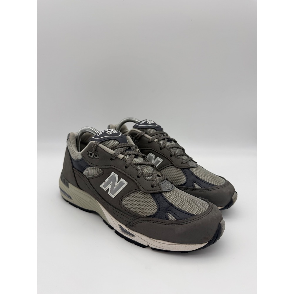New Balance 991 Made in England Grey Navy Running Shoes W991GNS Mens 7.5 UK7